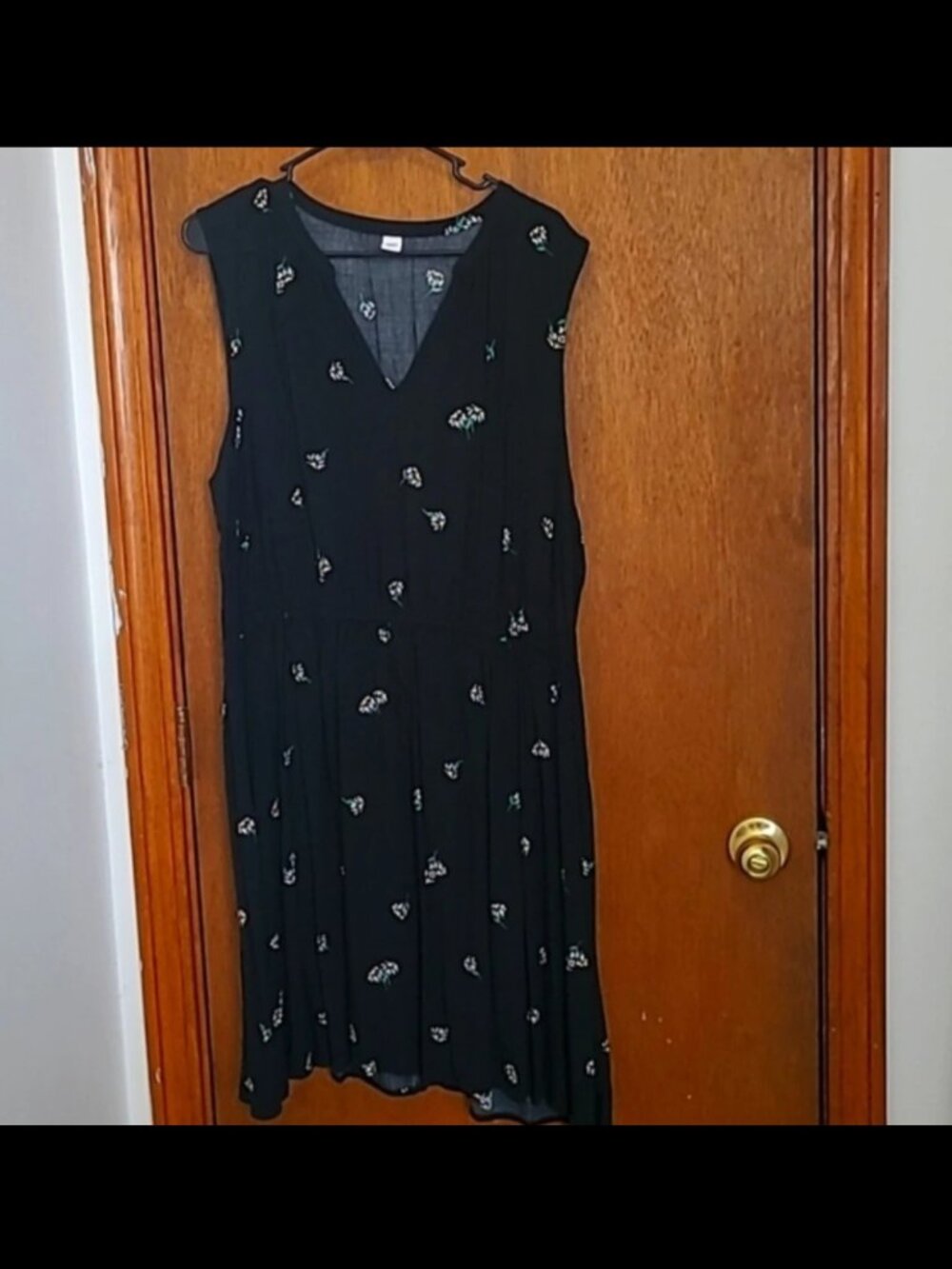 Old Navy Black & White Floral Print Sleeveless Dress Womens Plus Size XXL